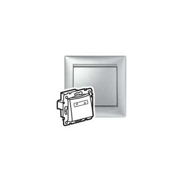 Valena egypólusú nyomó címketartóval, jelzőfénnyel, 12V, alumínium 