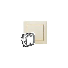 Valena egypólusú nyomó csengőjellel, 250V, elefántcsont