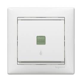 Valena egypólusú nyomó lámpajellel, jelzőfénnyel, fehér