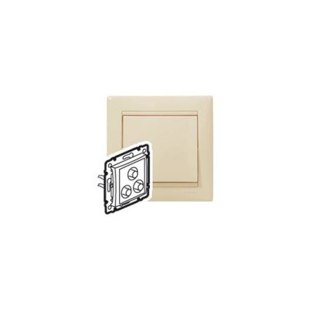 Valena hármas RCA csatlakozóaljzat, elefántcsont 