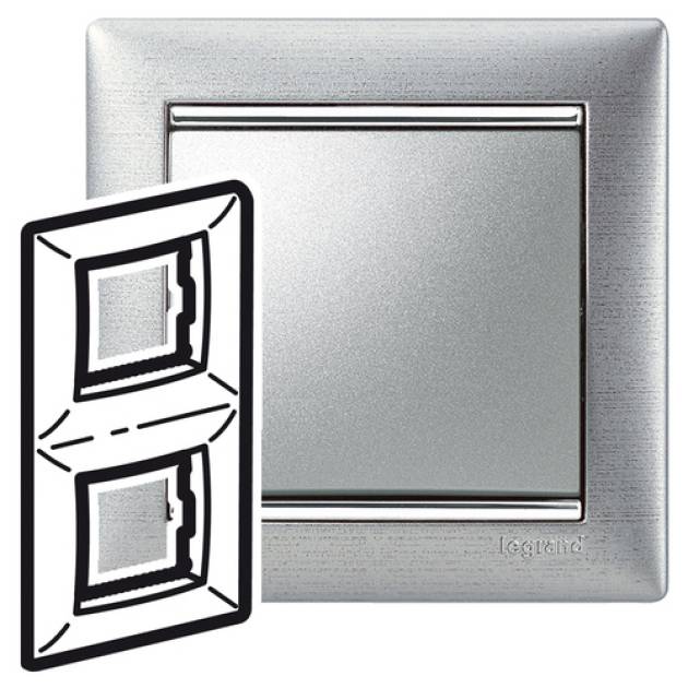 Valena keret kettős, függőleges, alumetál 