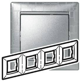 Valena keret négyes, alu négyzetmintás