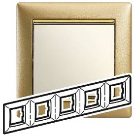 Valena keret ötös, matt arany