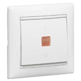 Valena kétpólusú kapcsoló ellenőrzőfénnyel, fehér