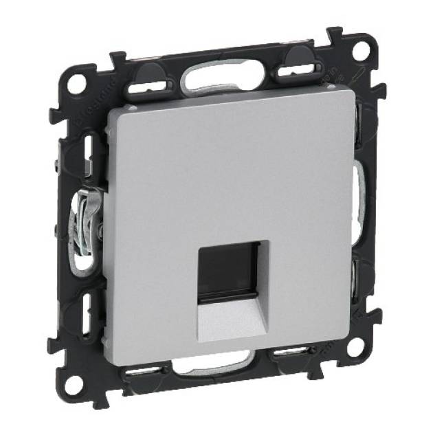 Valena Life 1xRJ45 Cat. 5e FTP csatlakozóaljzat  alumínium 