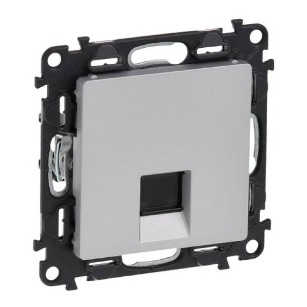 Valena Life 1xRJ45 Cat. 6 STP csatlakozóaljzat  alumínium 