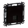 Valena Life 1xRJ45 Cat. 6 UTP csatlakozóaljzat mechanizmus burkolattal, fekete 