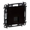 Valena Life 1xRJ45 Cat. 6A STP csatlakozóaljzat mechanizmus burkolattal, fekete 