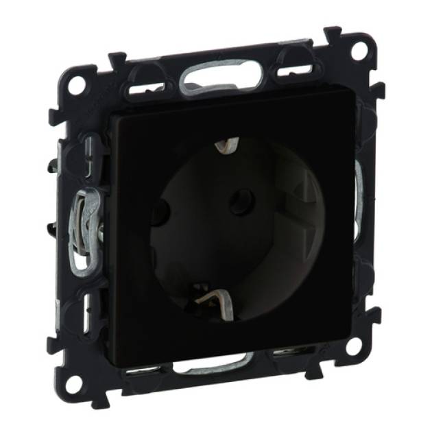 Valena Life 2P+F csatlakozóaljzat mechanizmus burkolattal, rugós vezetékbekötéss 