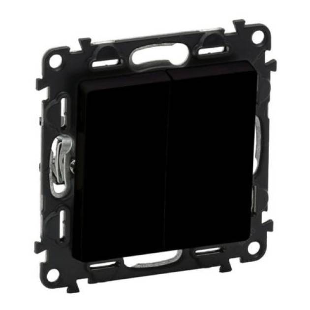 Valena Life csillárkapcsoló mechanizmus burkolattal, 10 AX, fekete 