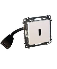 Valena Life Elővezetékelt HDMI 1.4 típusú csatlakozóaljzat, 15 cm kábellel száll