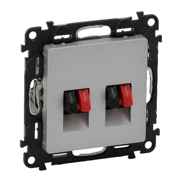 Valena Life hangszóró-csatlakozóaljzat (4 kivezetéssel) alumínium 