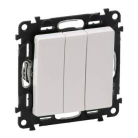 Valena Life hármas egypólusú kapcsoló 10 AX, fehér