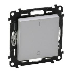 Valena Life kétpólusú kapcsoló 10 AX alumínium