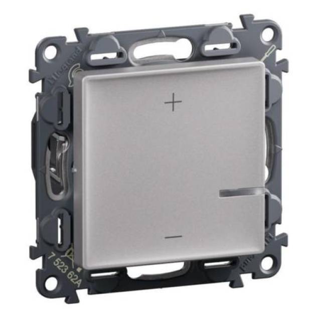 Valena Life nyomógombos fényerőszabályzó 125W, 2 vezetékes, alumínium 