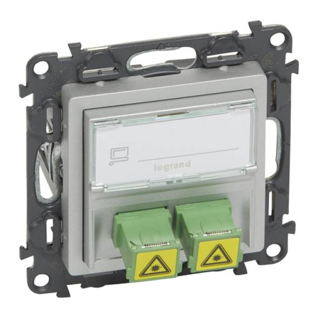 Valena Life SC/APC egymódusú optikai csatlakozóaljzat alumínium 