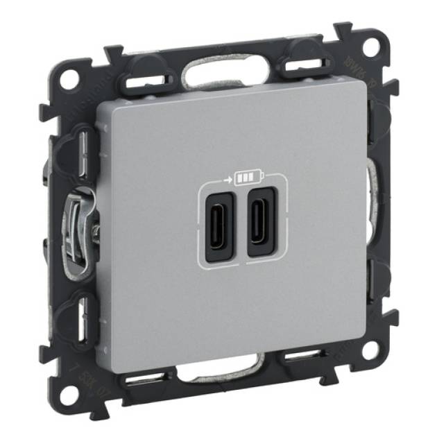 Valena Life Töltőaljzat Kettős USB C-típusú csatlakozóval, 5V–3A–15W, Túlfesz-vé 