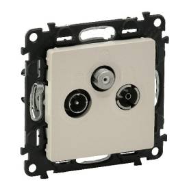 Valena Life TV-Rádió-SAT aljzat, csillagpontos, 1,5 dB elefántcsont