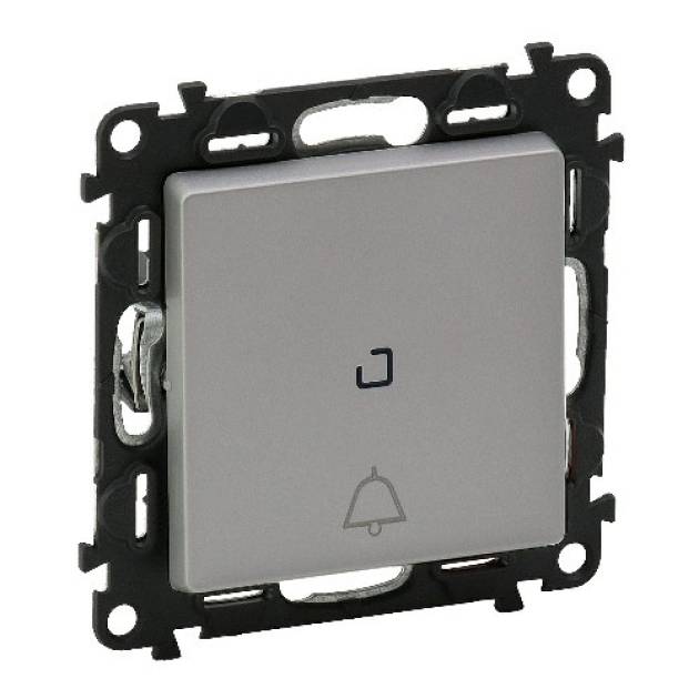 Valena Life váltóérintkezős nyomó csengőjellel, jelzőfénnyel alumínium 