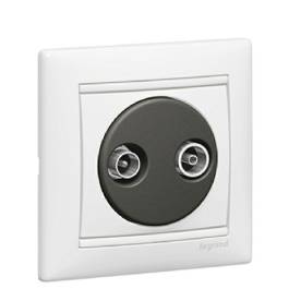 Valena TV-RD antenna-csatlakozóaljzat végzáró, 1,5dB fehér