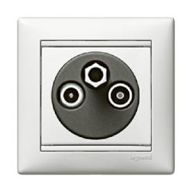 Valena TV-RD-SAT antenna-csatlakozóaljzat végzáró, 1,5dB fehér