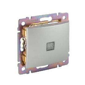 Valena váltókapcsoló jelzőfénnyel alumínium