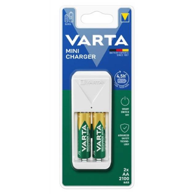 Varta Mini Charger + 2db AA 2100mAh 