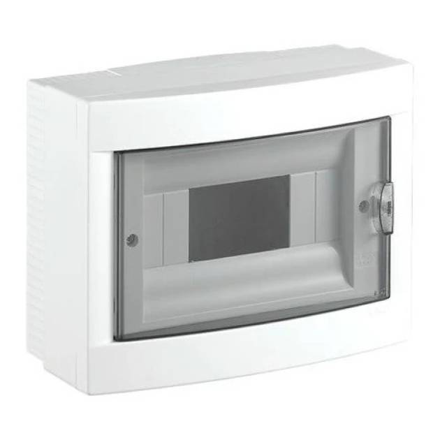 VIKO Kiselosztó, 12 modul, PE+N sínnel, füstszínű ajtóval, falon kívüli 