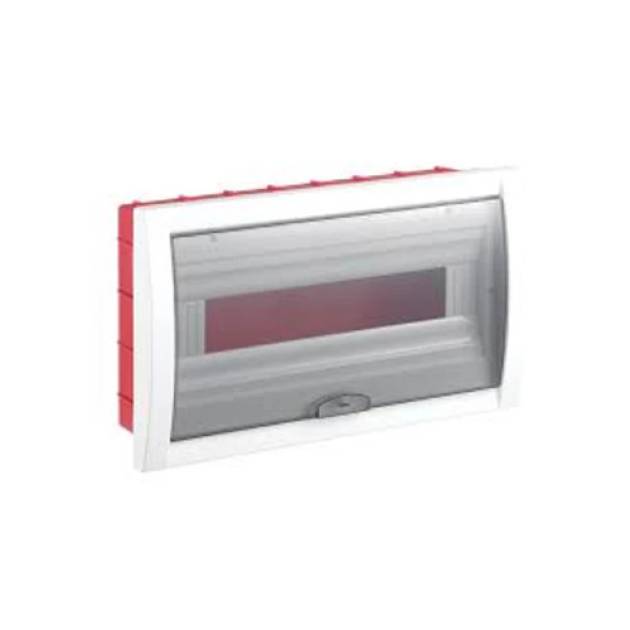 VIKO Kiselosztó, 18 modul, PE+N sínnel, füstszínű ajtóval, süllyesztett 