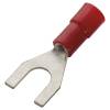Villás saru DIN 46237 0.5-1,5mm2 6M/csavar villás-alakú PVC piros réz ónozott PV 