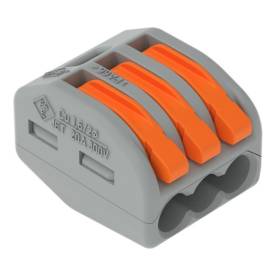 Wago CLASSIC 3-as vezeték-összekötő minden vezetéktípushoz 0,8-4mm2