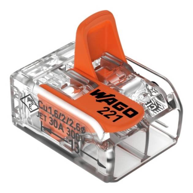 Wago COMPACT 2-es vezeték-összekötő minden vezetéktípushoz 0,5-6mm2 